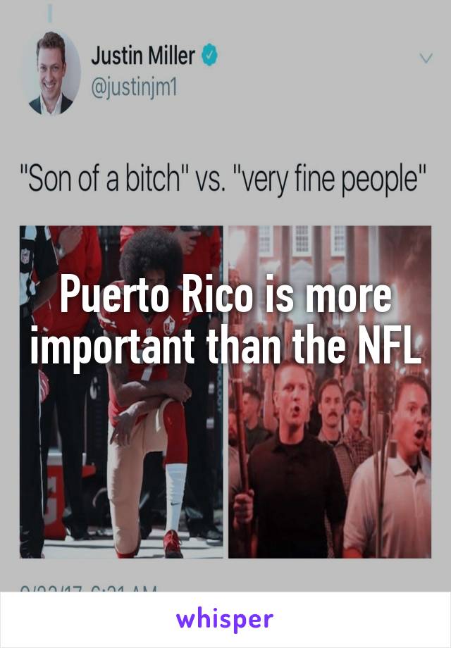 Puerto Rico is more important than the NFL