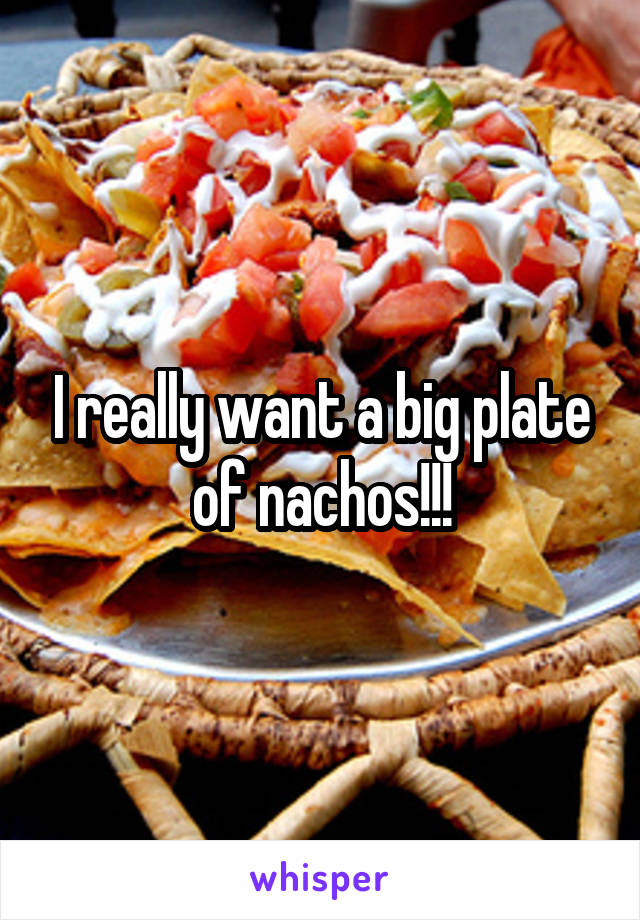 I really want a big plate of nachos!!!