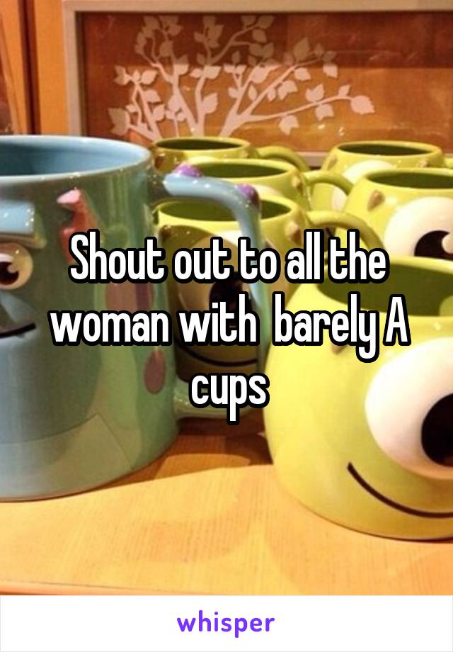 Shout out to all the woman with  barely A cups