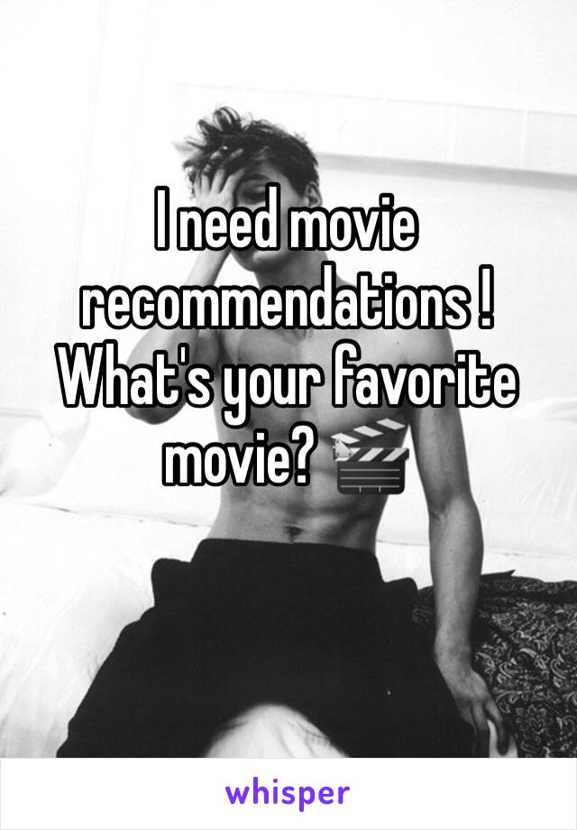 I need movie recommendations ! What's your favorite movie? 🎬