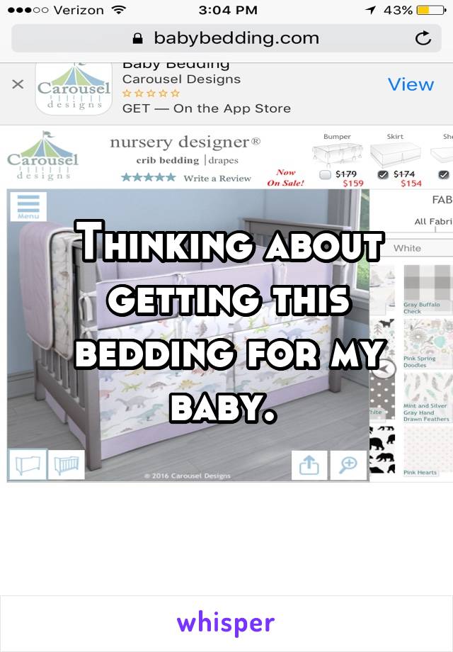 Thinking about getting this bedding for my baby. 