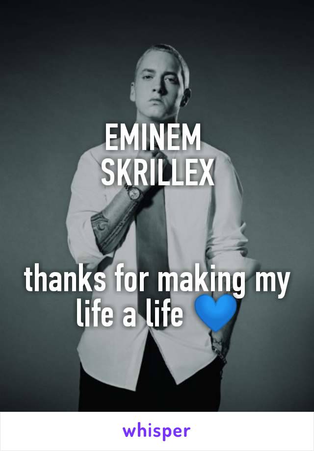 EMINEM 
SKRILLEX


thanks for making my life a life 💙