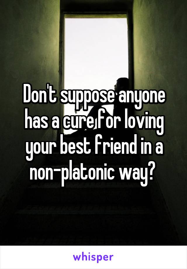 Don't suppose anyone has a cure for loving your best friend in a non-platonic way? 