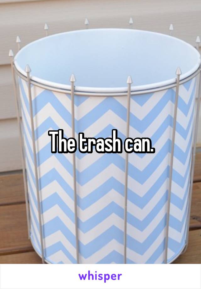 The trash can.