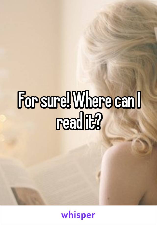 For sure! Where can I read it?