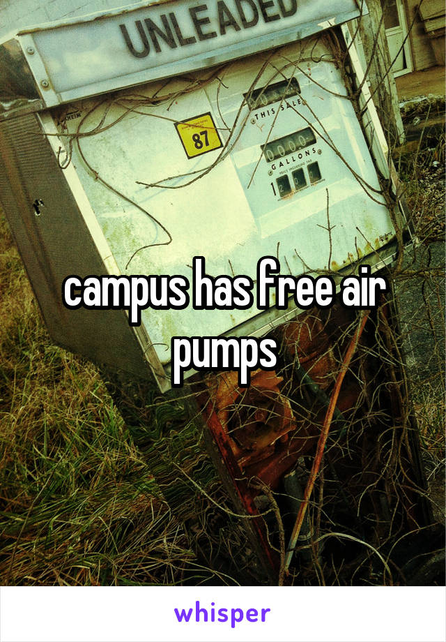 campus has free air pumps
