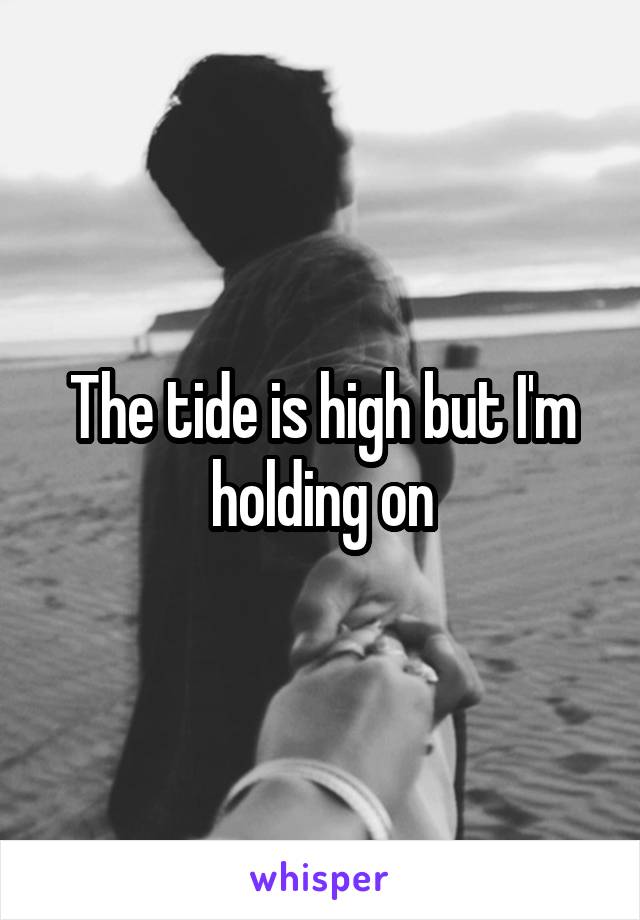 The tide is high but I'm holding on