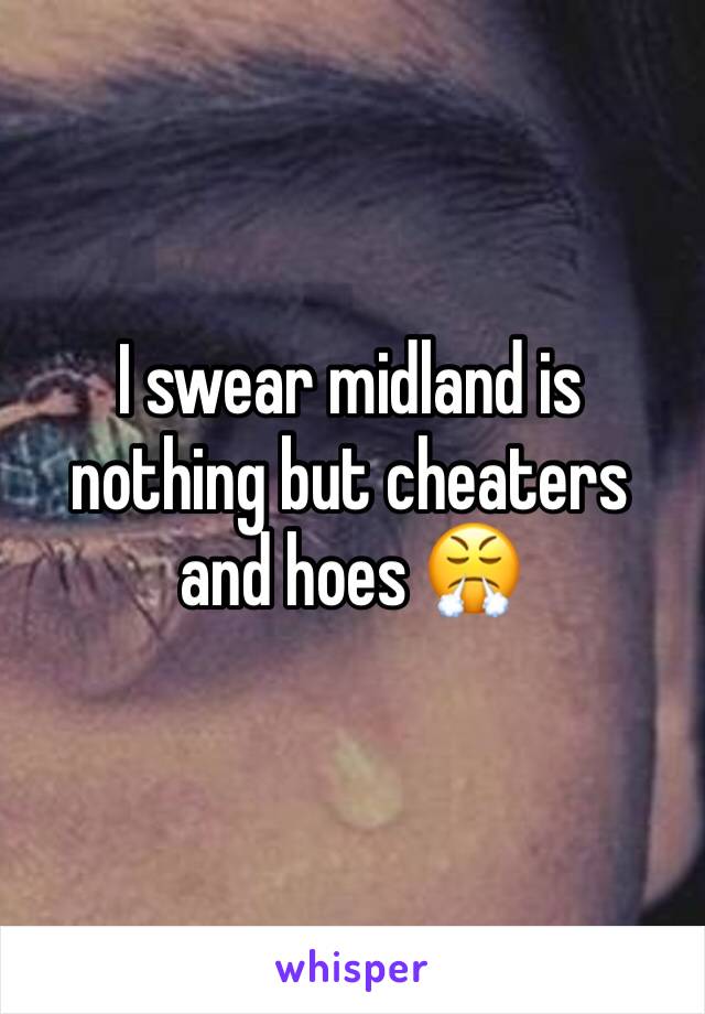 I swear midland is nothing but cheaters and hoes 😤