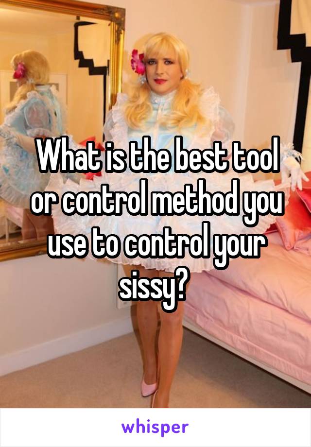 What is the best tool or control method you use to control your sissy? 