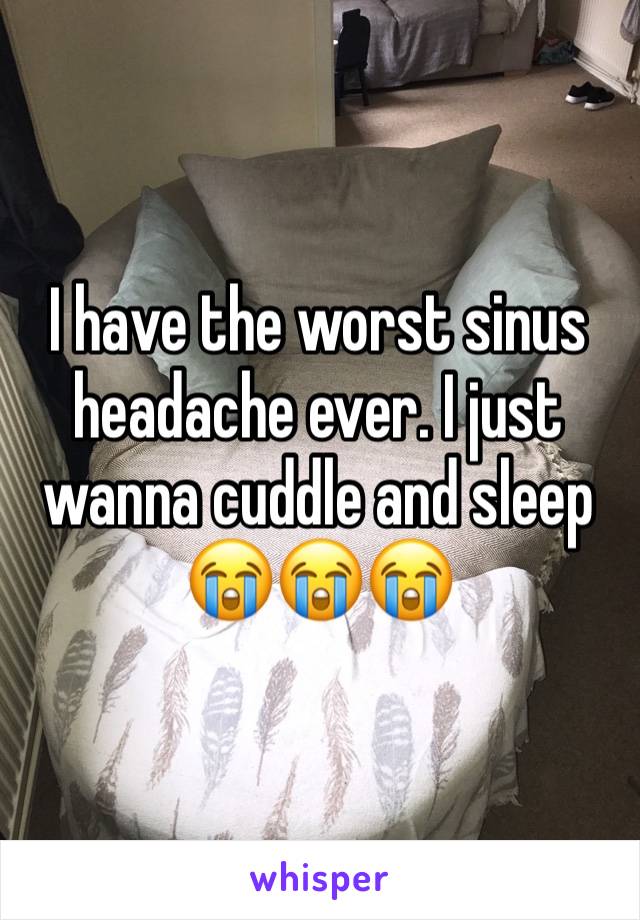 I have the worst sinus headache ever. I just wanna cuddle and sleep 😭😭😭