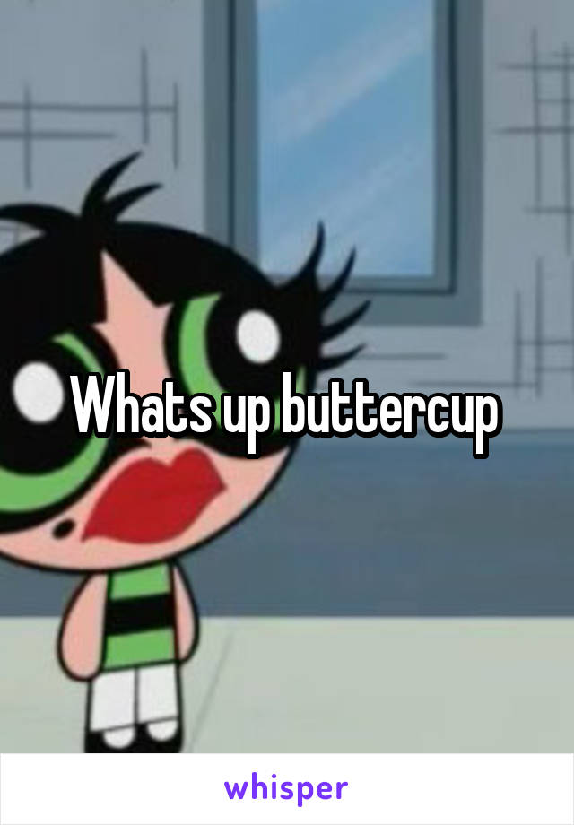 Whats up buttercup 