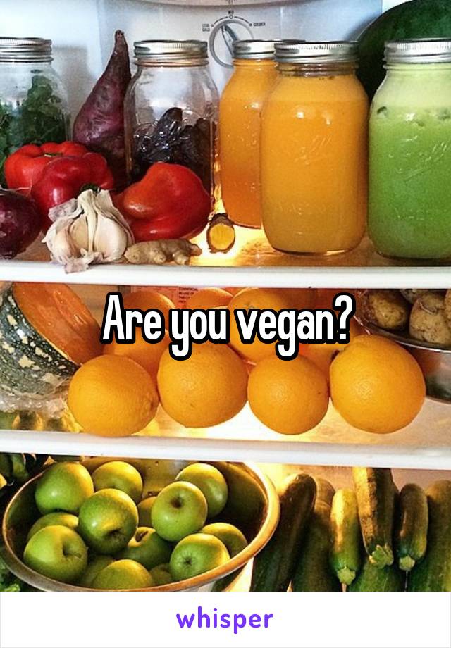 Are you vegan?