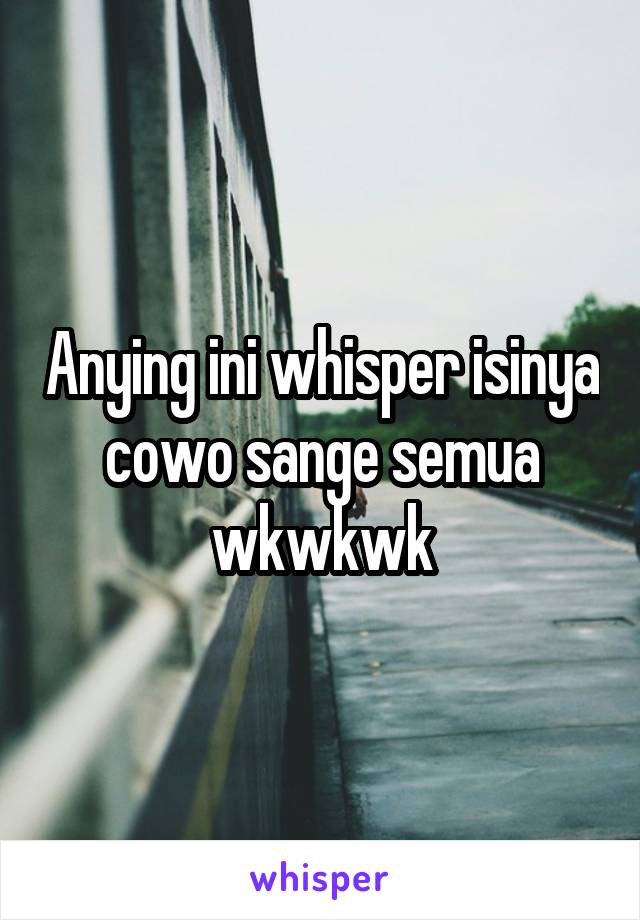 Anying ini whisper isinya cowo sange semua wkwkwk