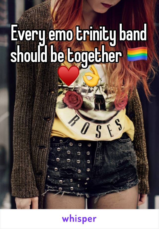 Every emo trinity band should be together 🏳️‍🌈♥️👌