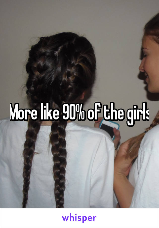 More like 90% of the girls