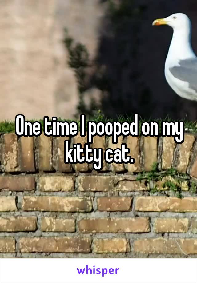 One time I pooped on my kitty cat.