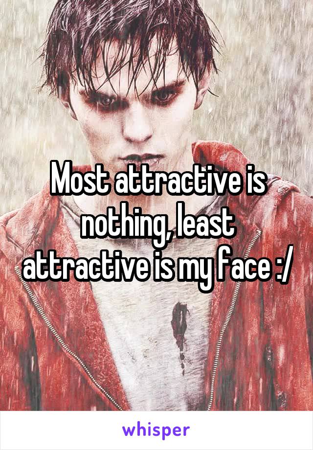 Most attractive is nothing, least attractive is my face :/