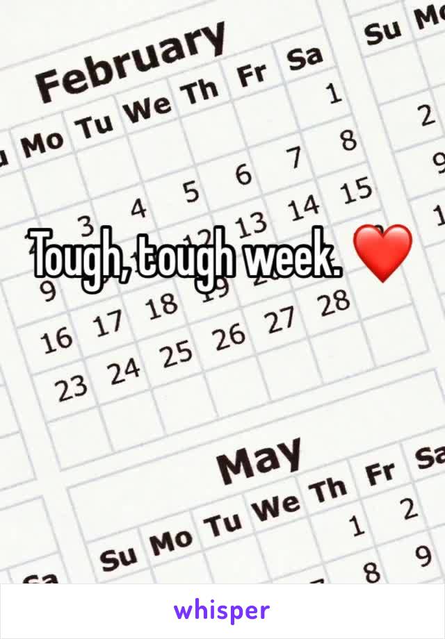 Tough, tough week. ❤️