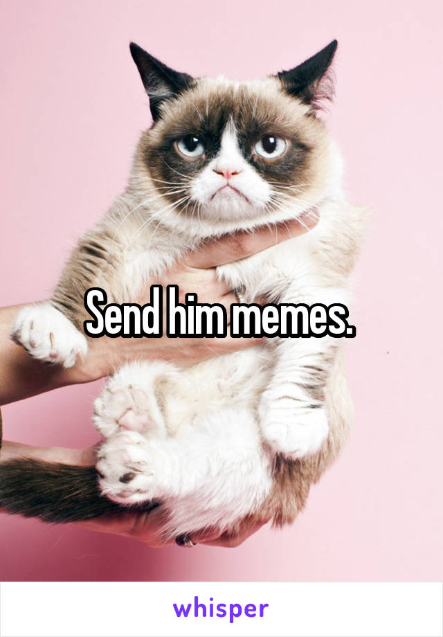 Send him memes. 