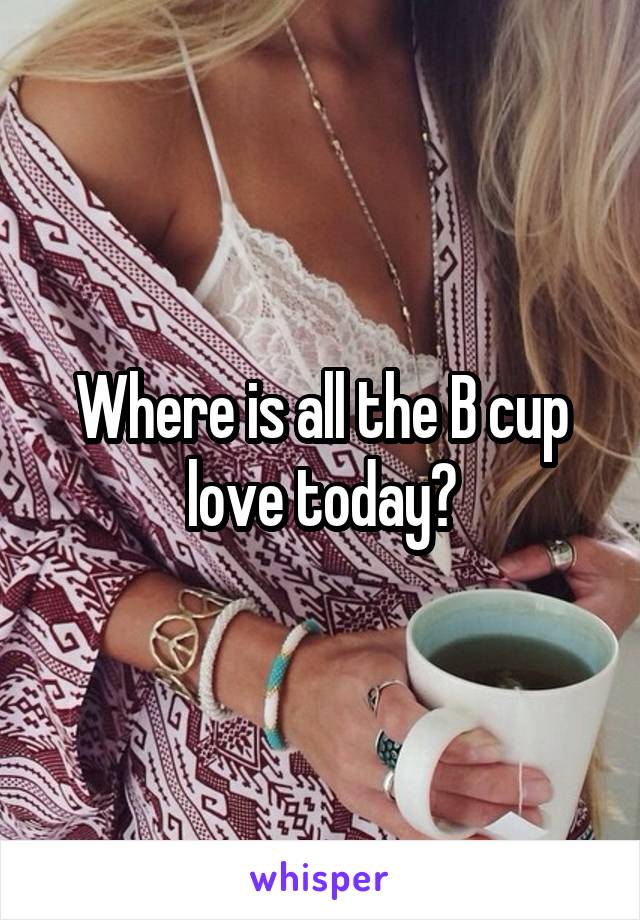 Where is all the B cup love today?