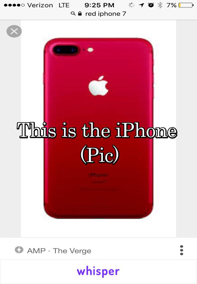 This is the iPhone 
(Pic)