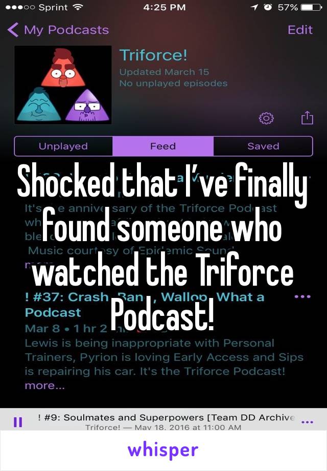Shocked that I’ve finally found someone who watched the Triforce Podcast!