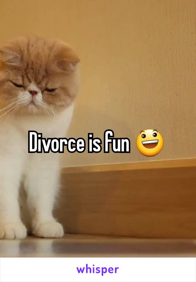 Divorce is fun 😃