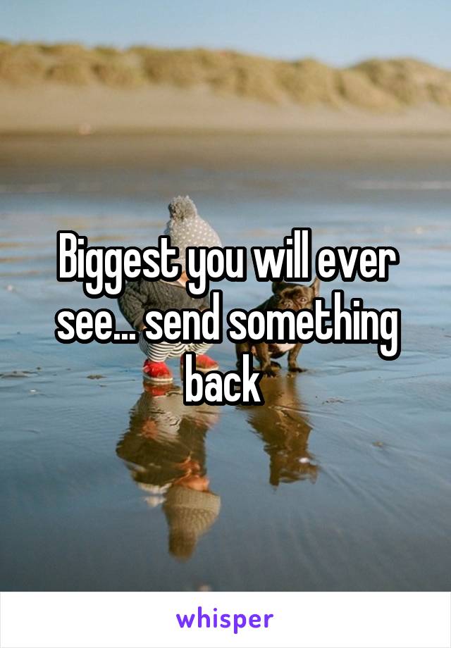 Biggest you will ever see... send something back 