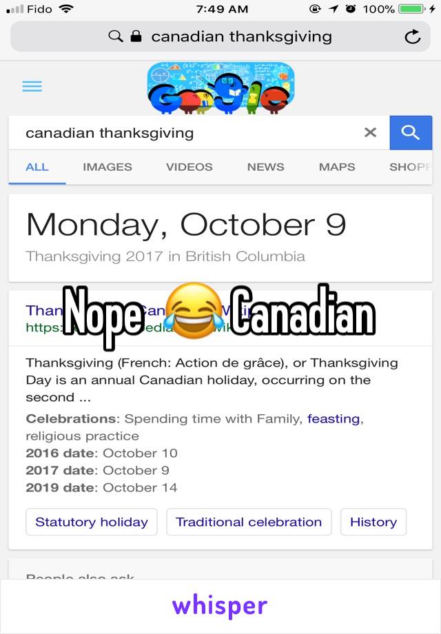 Nope  😂 Canadian