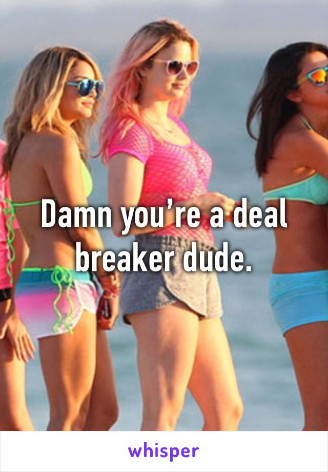 Damn you’re a deal breaker dude. 