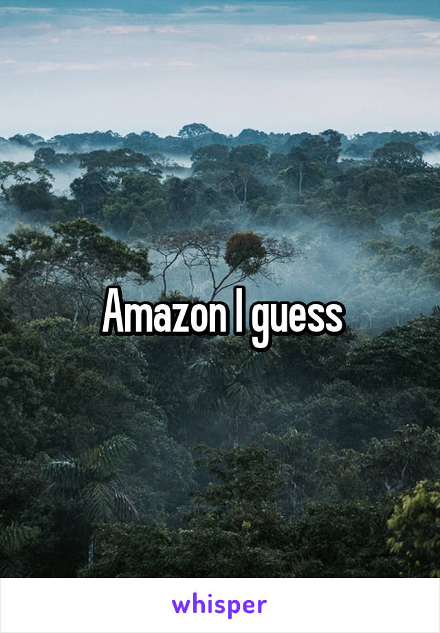 Amazon I guess