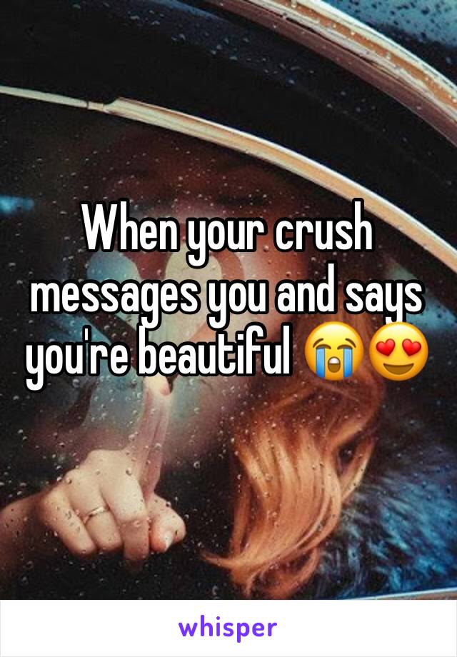 When your crush messages you and says you're beautiful 😭😍