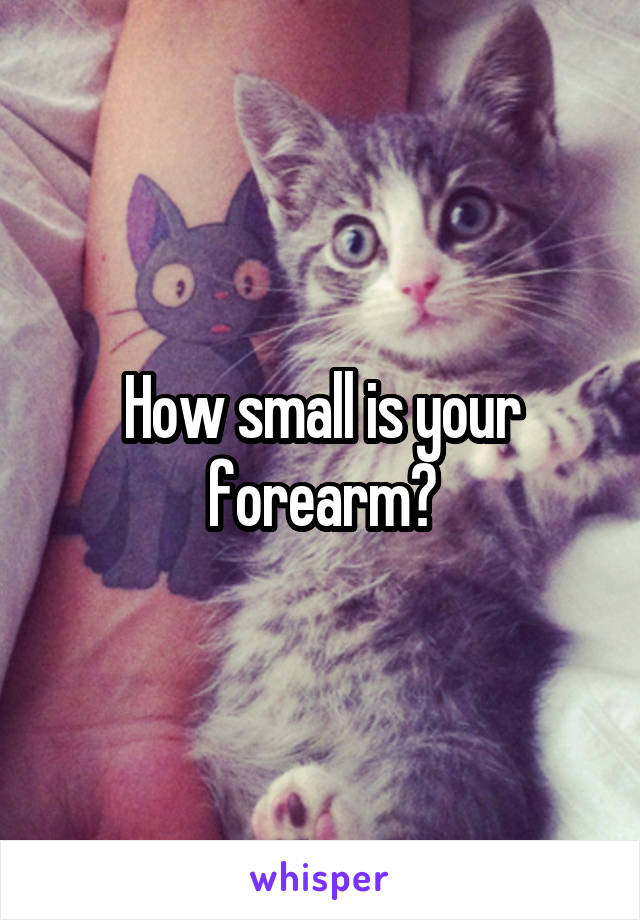 How small is your forearm?