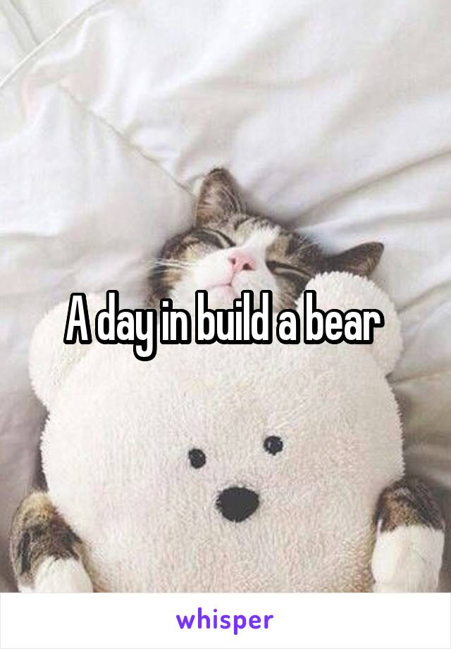 A day in build a bear 