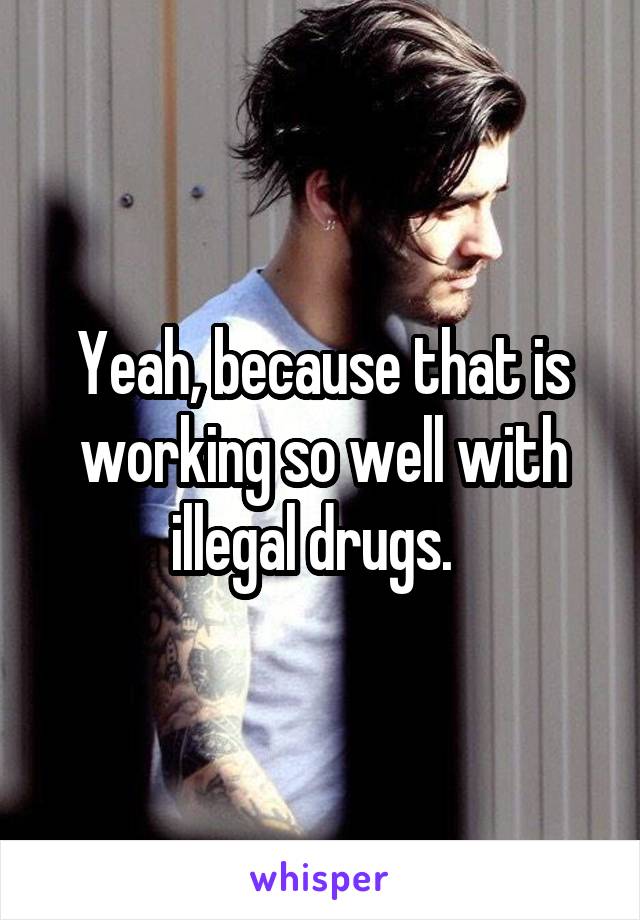 Yeah, because that is working so well with illegal drugs.  