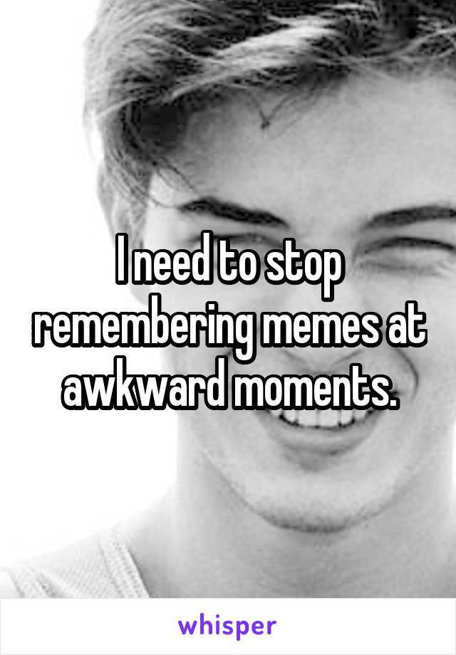 I need to stop remembering memes at awkward moments.