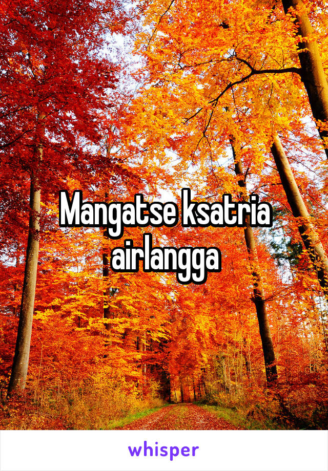 Mangatse ksatria airlangga