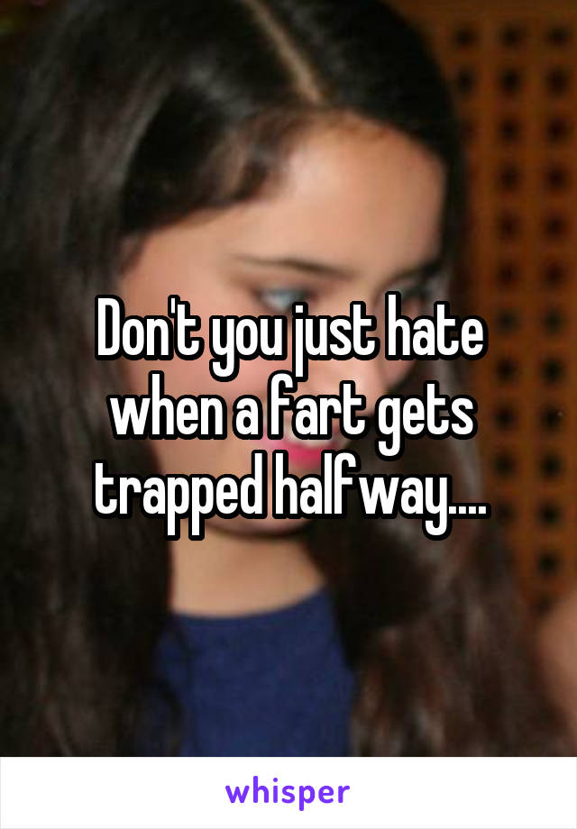 Don't you just hate when a fart gets trapped halfway....