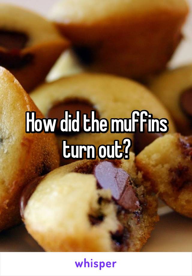 How did the muffins turn out?