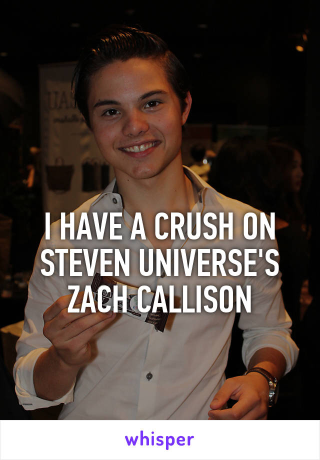 

I HAVE A CRUSH ON STEVEN UNIVERSE'S ZACH CALLISON