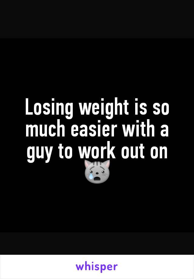 Losing weight is so much easier with a guy to work out on 😿