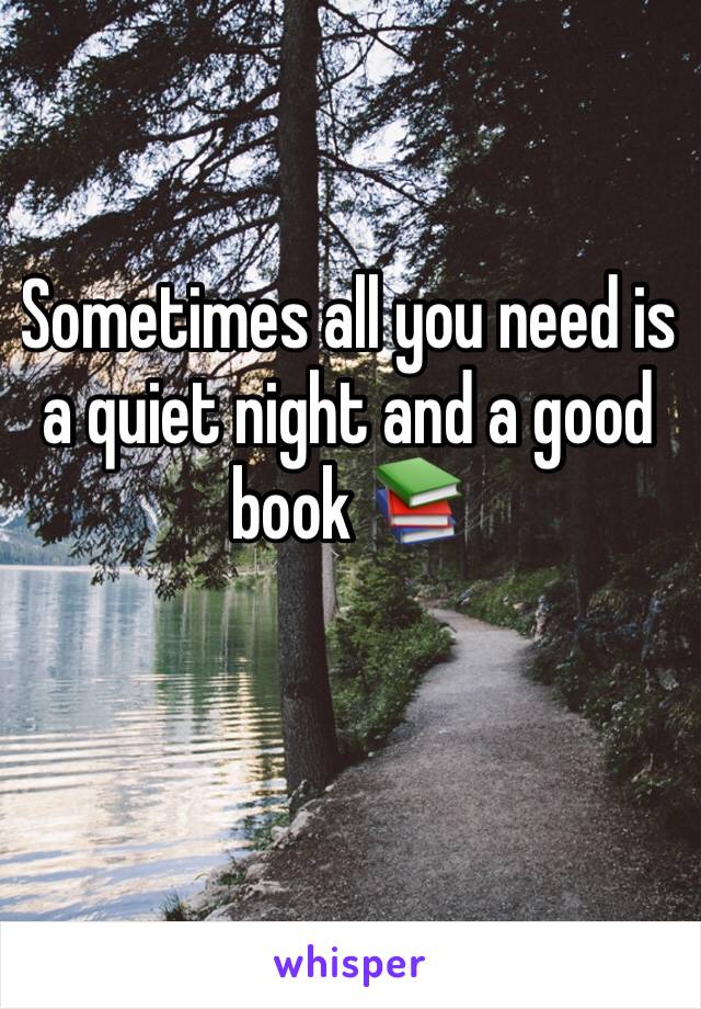 Sometimes all you need is a quiet night and a good book 📚 