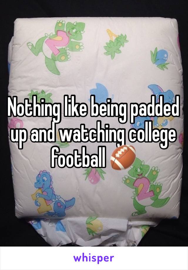 Nothing like being padded up and watching college football 🏈 