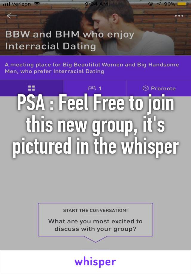 PSA : Feel Free to join this new group, it's pictured in the whisper 