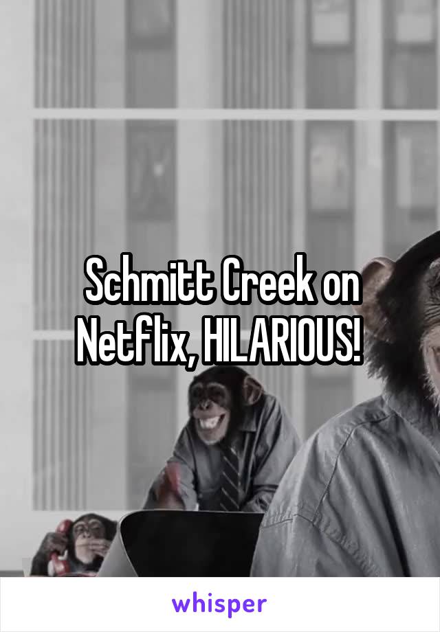 Schmitt Creek on Netflix, HILARIOUS! 