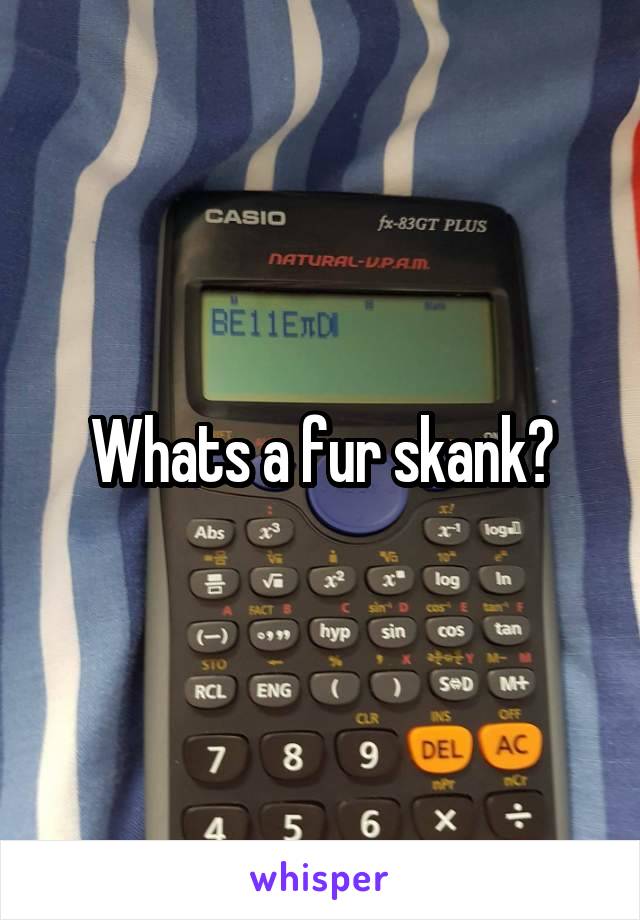 Whats a fur skank?