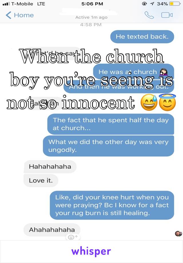 When the church boy you’re seeing is not so innocent 😅😇