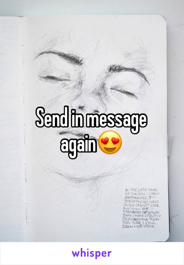 Send in message again😍