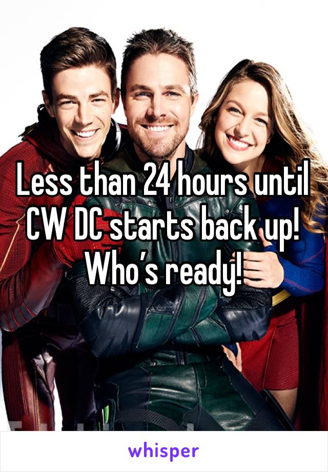 Less than 24 hours until CW DC starts back up!
Who’s ready!