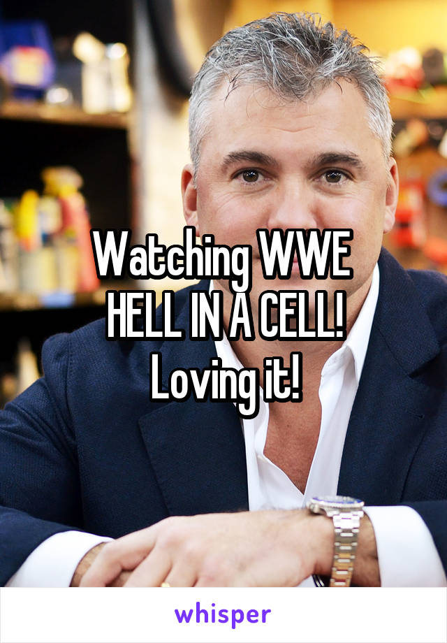 Watching WWE 
HELL IN A CELL!
Loving it!